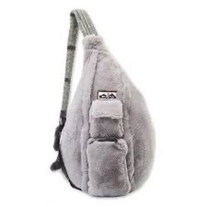 Kavu Rope Fuzz Polar Fleece Fuzzy Bag Sling gray